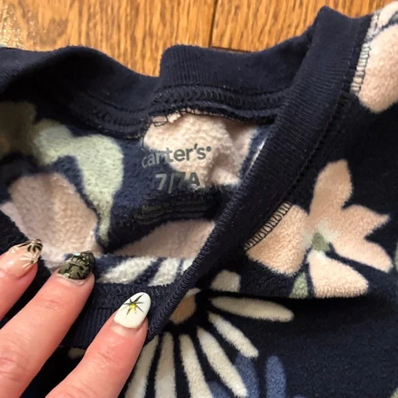 Carter's Floral Pajama Set - Navy and Pastel - Picture 4 of 4